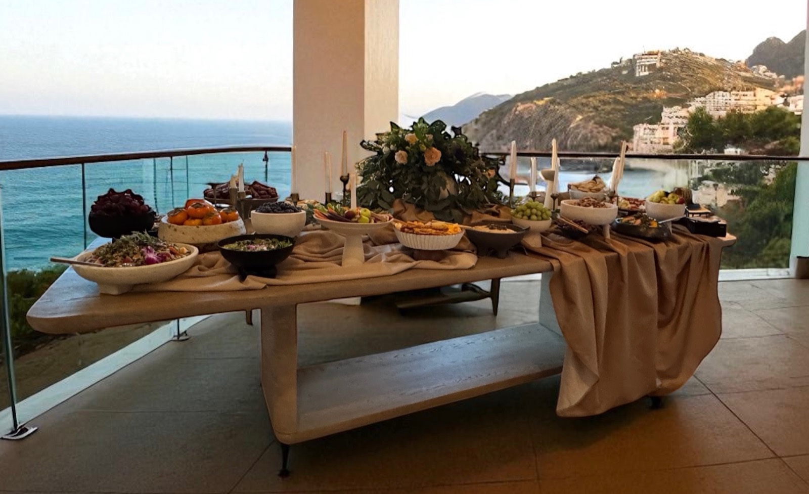 Grazing table by the sea